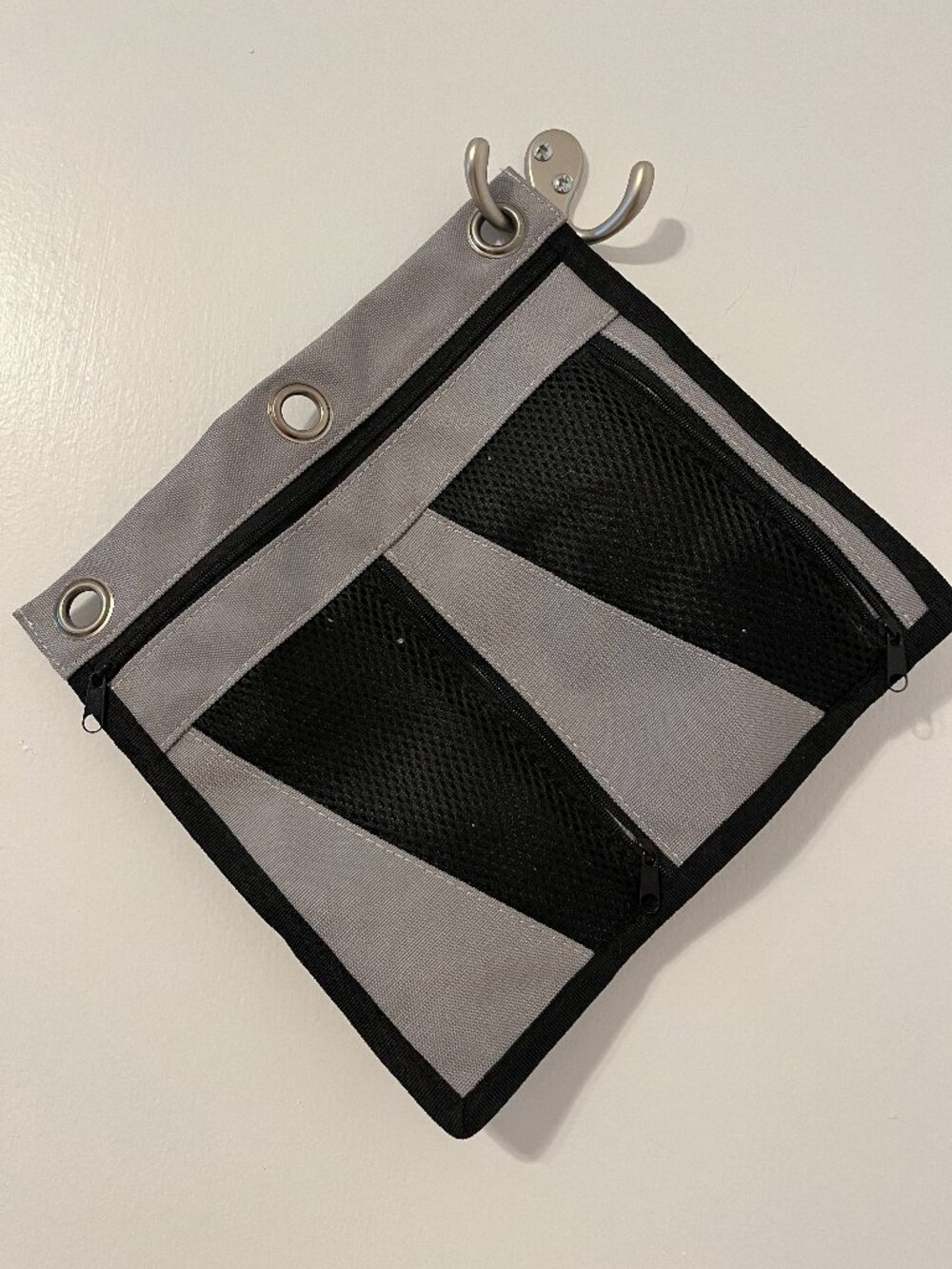 Grey and Black 3-Ring Notebook Pencil Case
